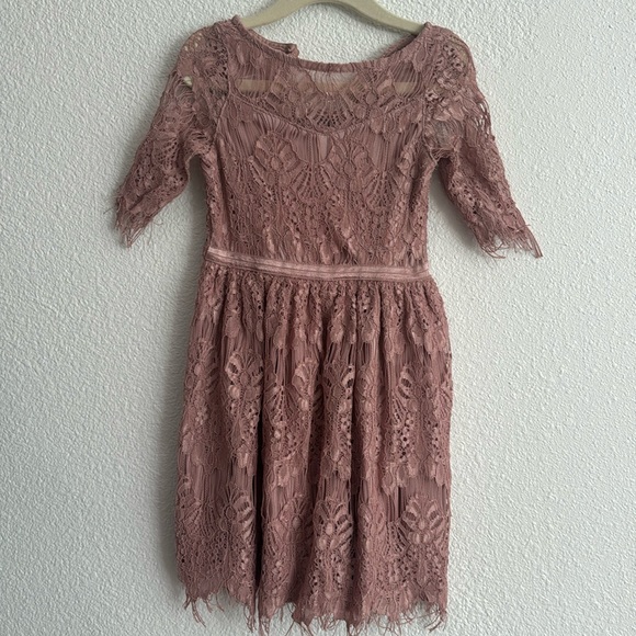 Ava and Yelly Pink Lace dress size 5 - Picture 1 of 3